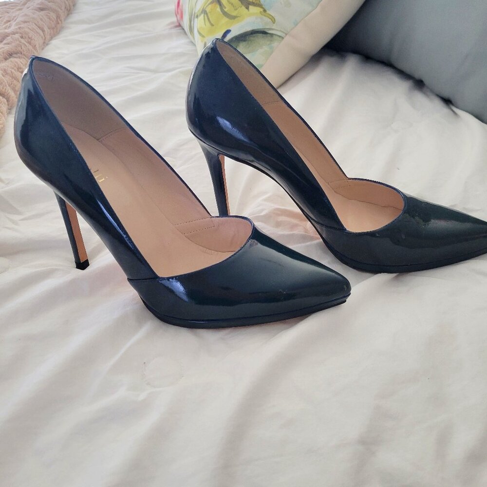 Blue high heels